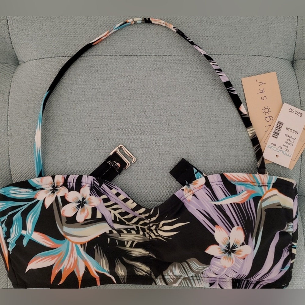 Brand New-Maurices Removable Strap Swim Top